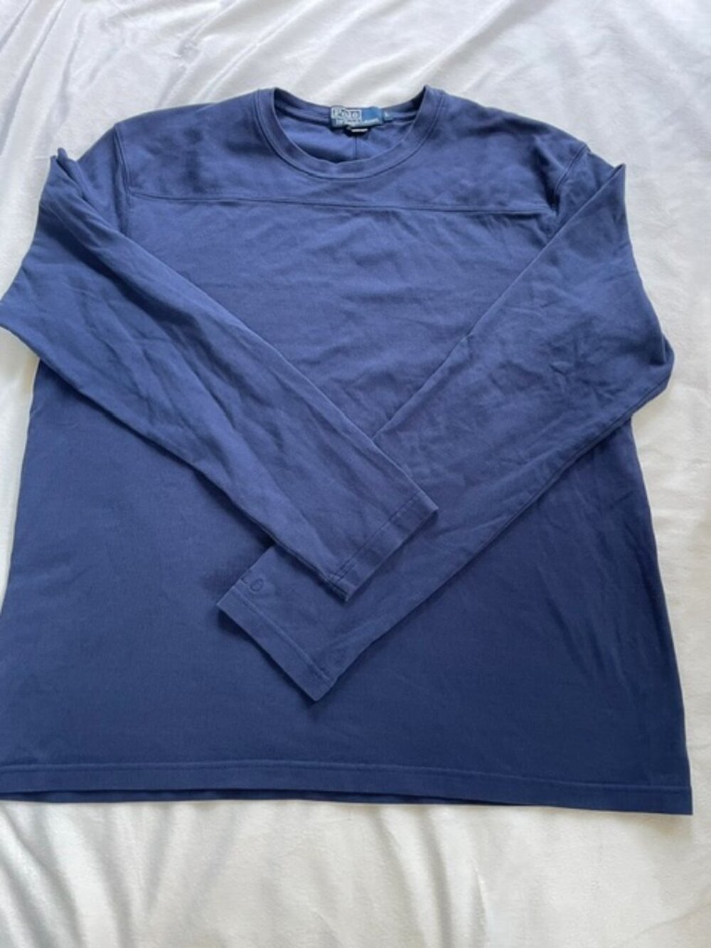 Polo by Ralph Lauren Men’s Long Sleeve Pullover Sweatshirt, Navy Blue, Size L